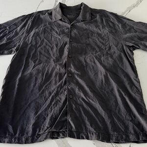 Silk Camp Collar Short Sleeve Tommy Bahama Large Black